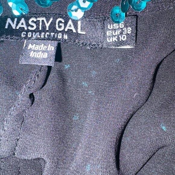 Nasty Gal Black Blazer Jacket with Sequins - Picture 5 of 7